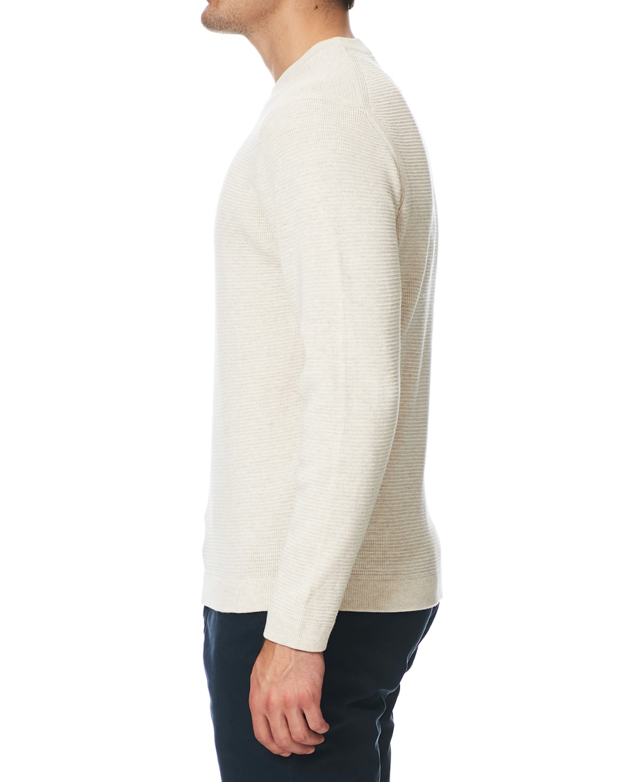 Herre | Trøjer | NN07 | Julian Cotton Knitted Crew Neck Light Khaki
