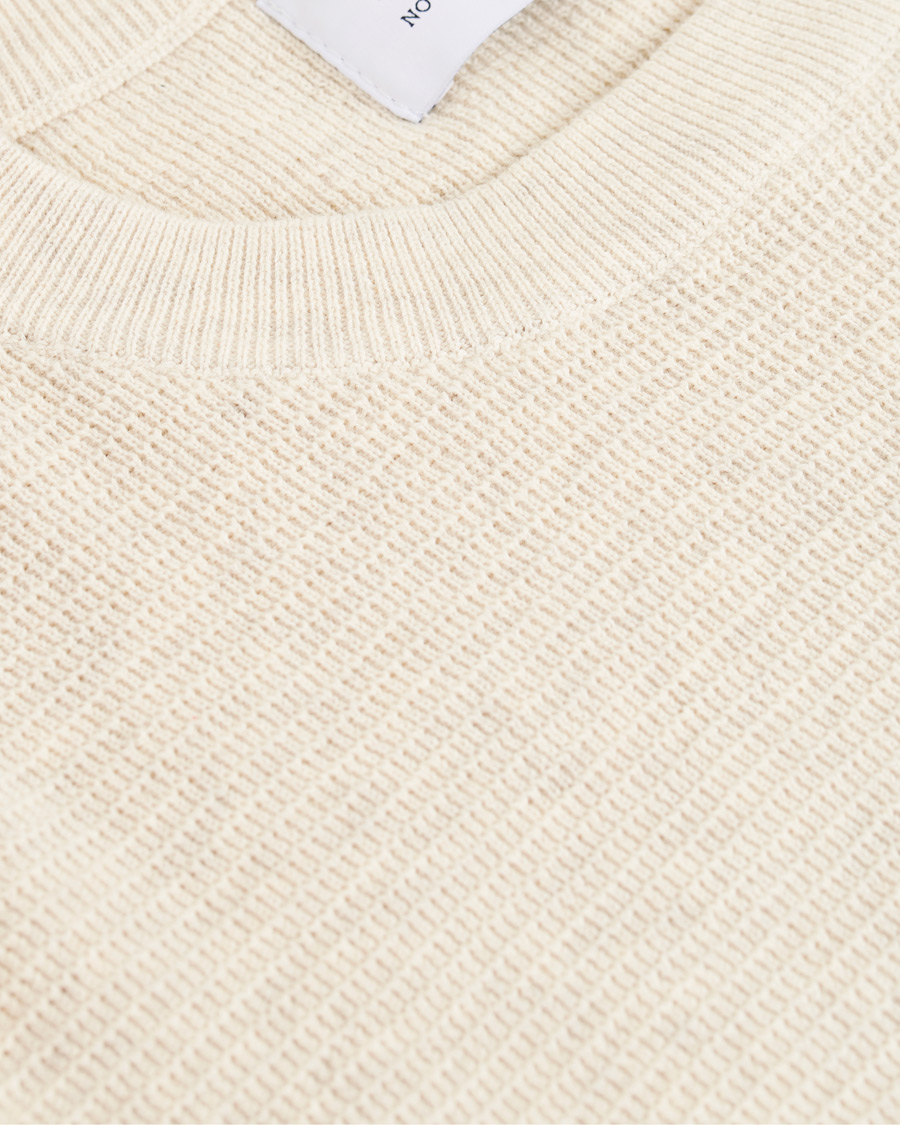 Herre | Trøjer | NN07 | Julian Cotton Knitted Crew Neck Light Khaki