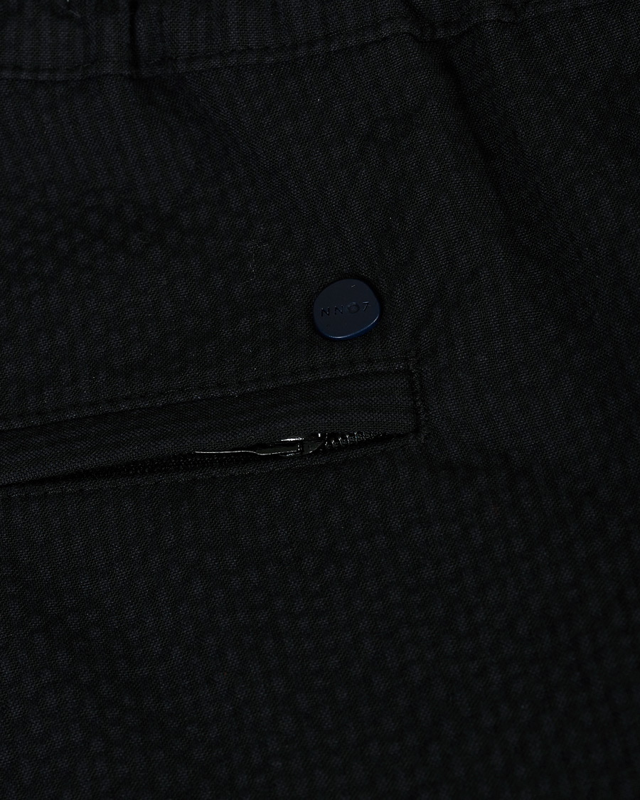 Herre | Shorts | NN07 | Sebastian Seersucker Drawstring Shorts Black