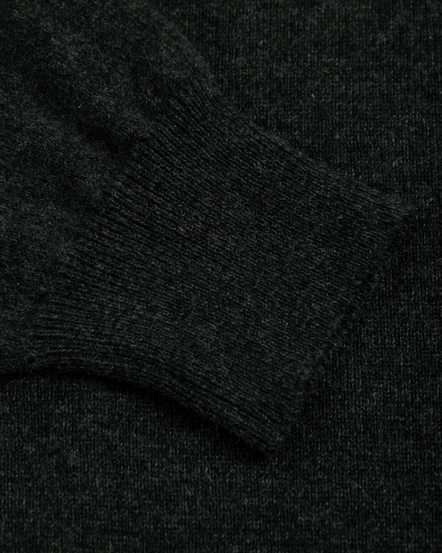 Herre | Trøjer | Piacenza Cashmere | Cashmere Crew Neck Sweater Charcoal