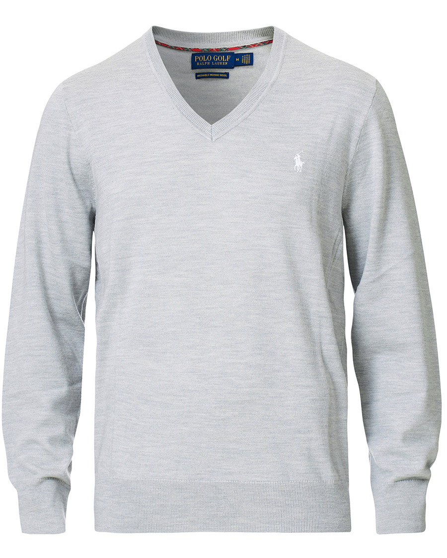 Herre | Trøjer | Polo Ralph Lauren Golf | Merino Wool Sweater Light Pebble Heather