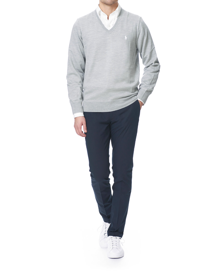 Herre | Trøjer | Polo Ralph Lauren Golf | Merino Wool Sweater Light Pebble Heather