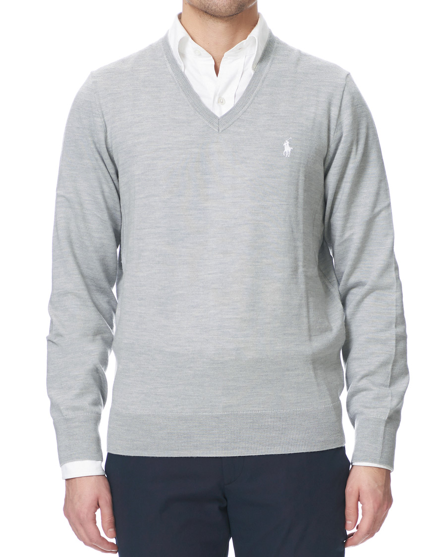 Herre | Trøjer | Polo Ralph Lauren Golf | Merino Wool Sweater Light Pebble Heather