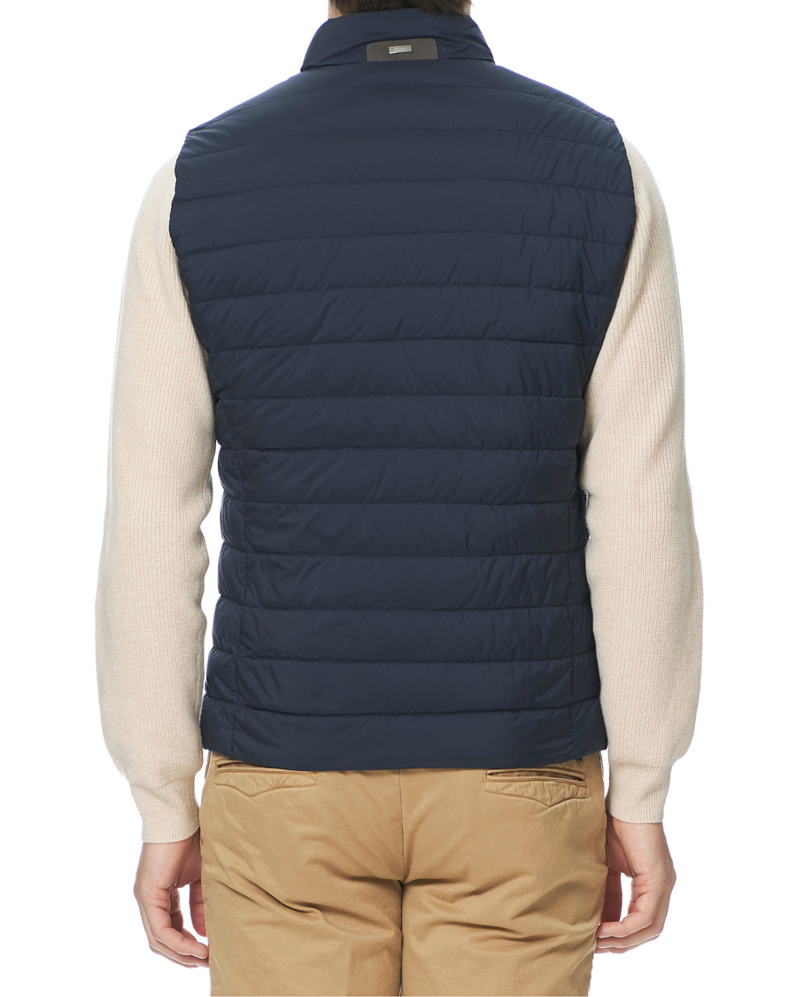 Herre | Jakker | Herno | Nuage Matt Nylon Vest Deep Blue
