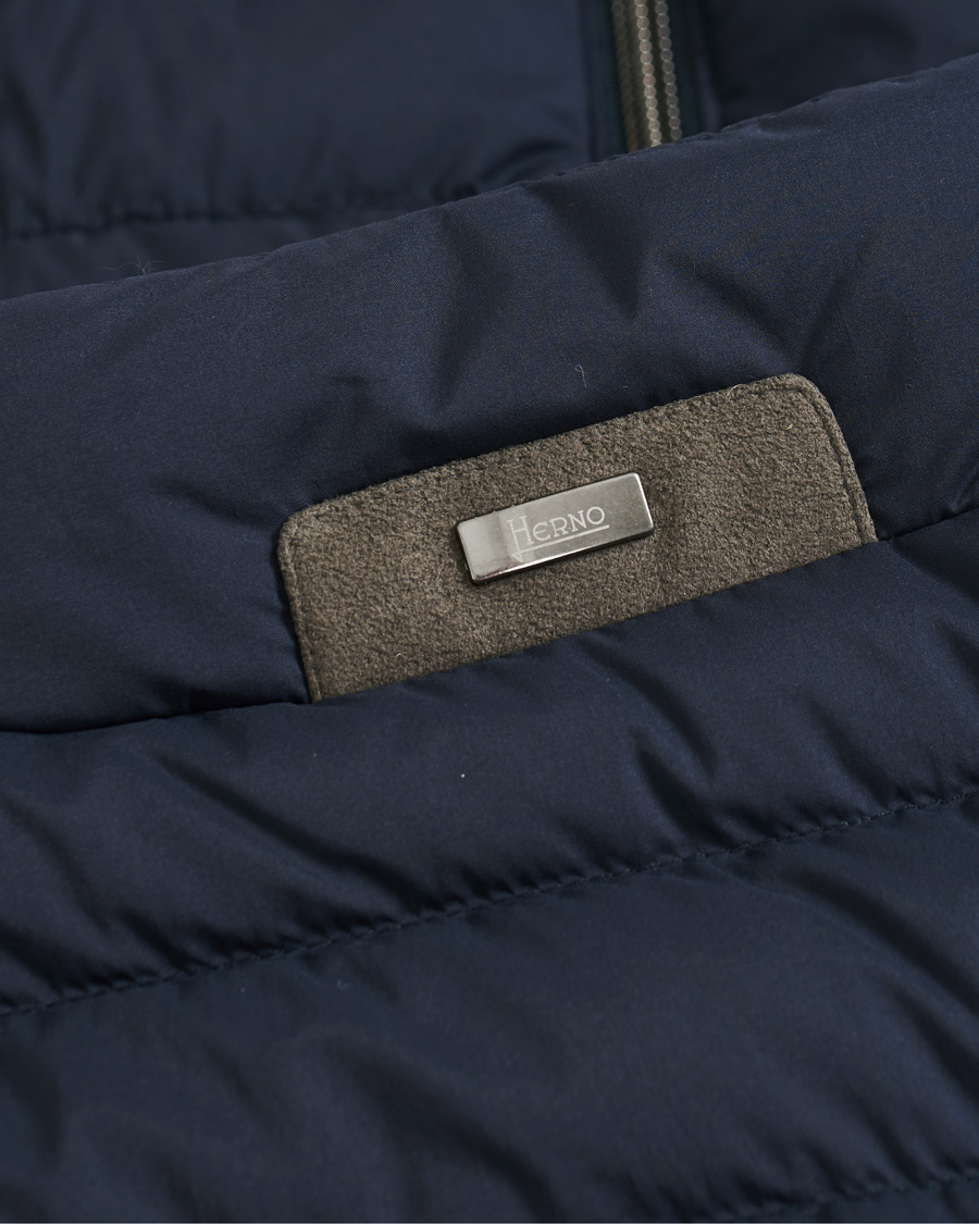Herre | Jakker | Herno | Nuage Matt Nylon Vest Deep Blue