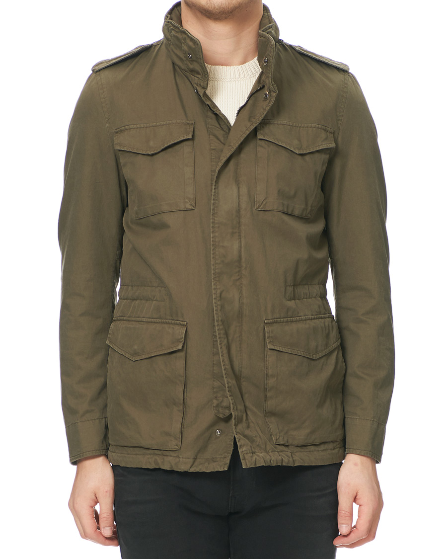 Herre | Jakker | Herno | Cotton Field Jacket Military Green