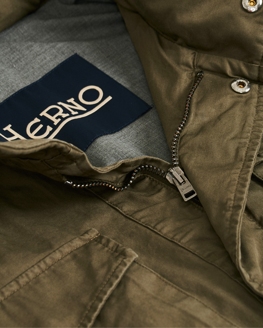 Herre | Jakker | Herno | Cotton Field Jacket Military Green