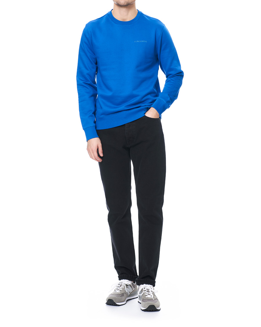 Herre | Trøjer | J.Lindeberg | Throw Crew Neck Sweatshirt Yale Blue