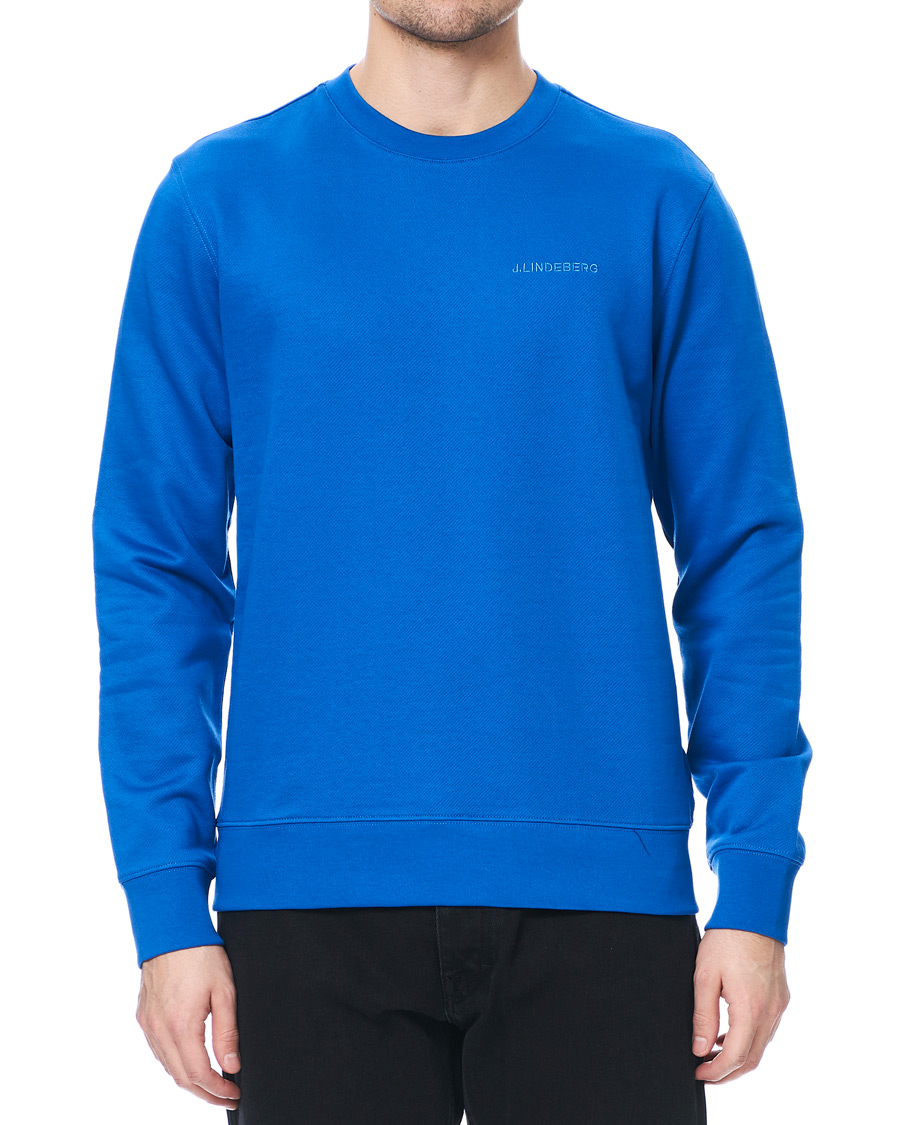 Herre | Trøjer | J.Lindeberg | Throw Crew Neck Sweatshirt Yale Blue