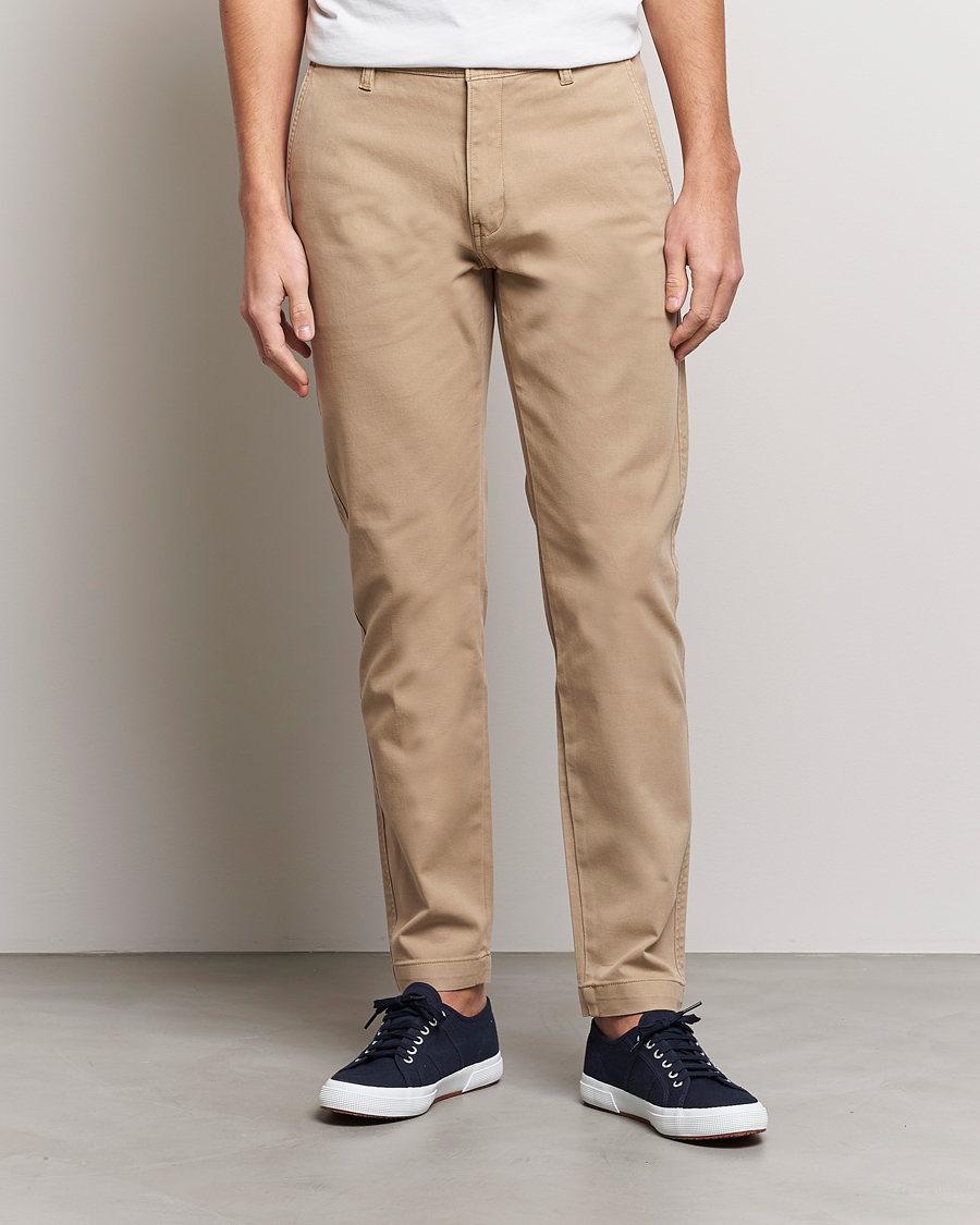 Herre | American Heritage | Levi's | Garment Dyed Stretch Chino Beige