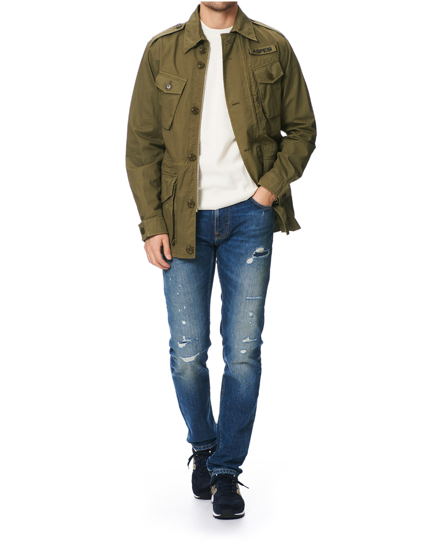 Herre | Jeans | Nudie Jeans | Thin Finn Organic Jeans Worn In Ecru