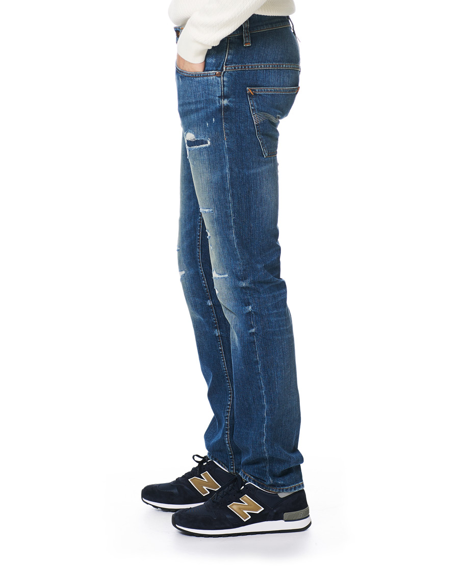 Herre | Jeans | Nudie Jeans | Thin Finn Organic Jeans Worn In Ecru
