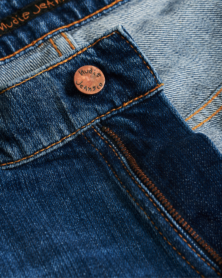 Herre | Jeans | Nudie Jeans | Thin Finn Organic Jeans Worn In Ecru