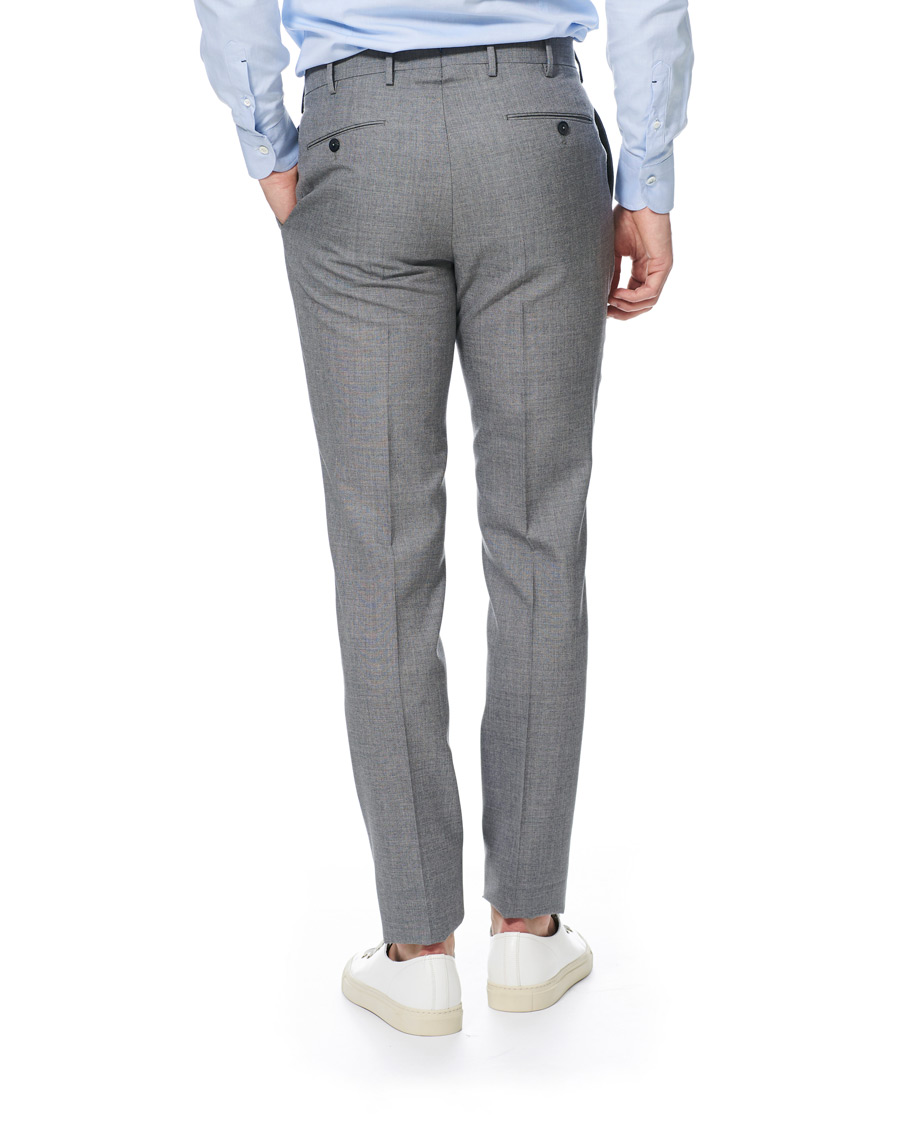 Herre | Bukser | PT01 | Gentleman Fit Pleated Wool Trousers Light Grey