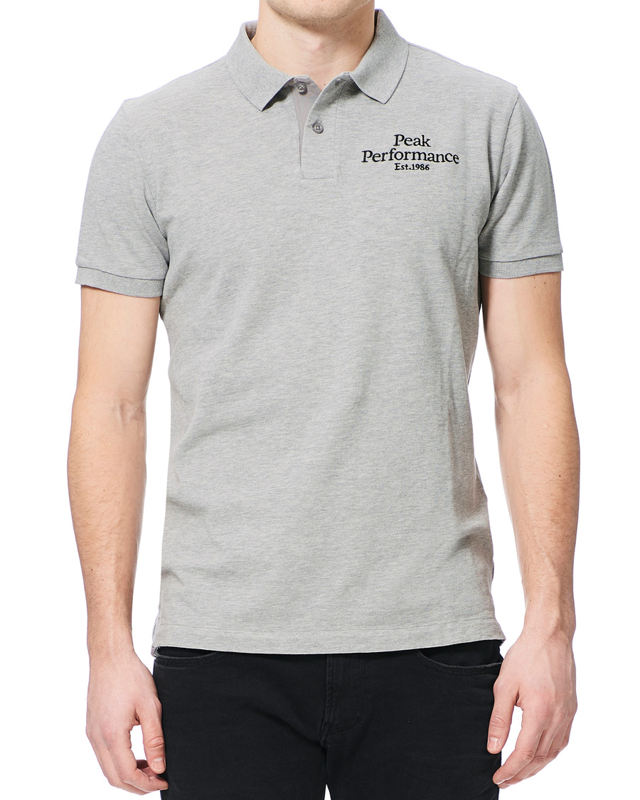 Herre | Polotrøjer | Peak Performance | Original Logo Polo Medium Grey Heather