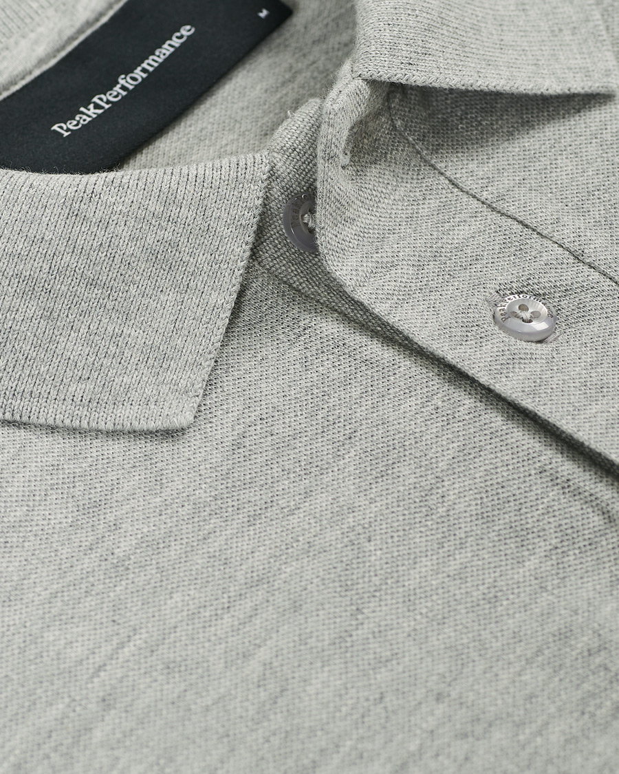 Herre | Polotrøjer | Peak Performance | Original Logo Polo Medium Grey Heather