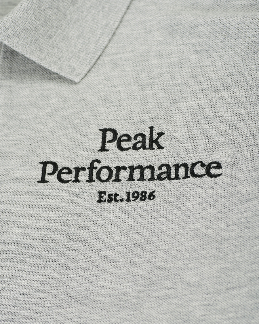 Herre | Polotrøjer | Peak Performance | Original Logo Polo Medium Grey Heather