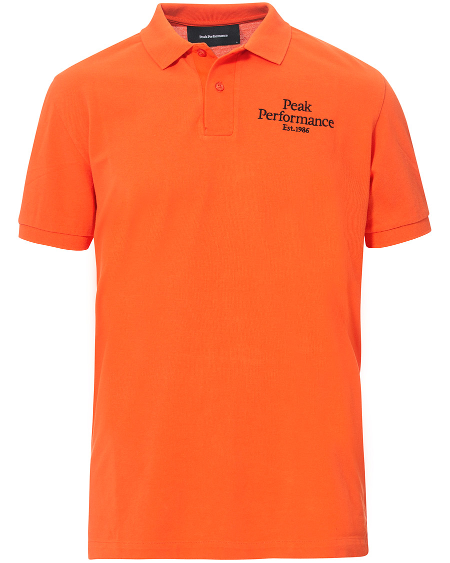 Herre | Polotrøjer | Peak Performance | Original Logo Polo Orange