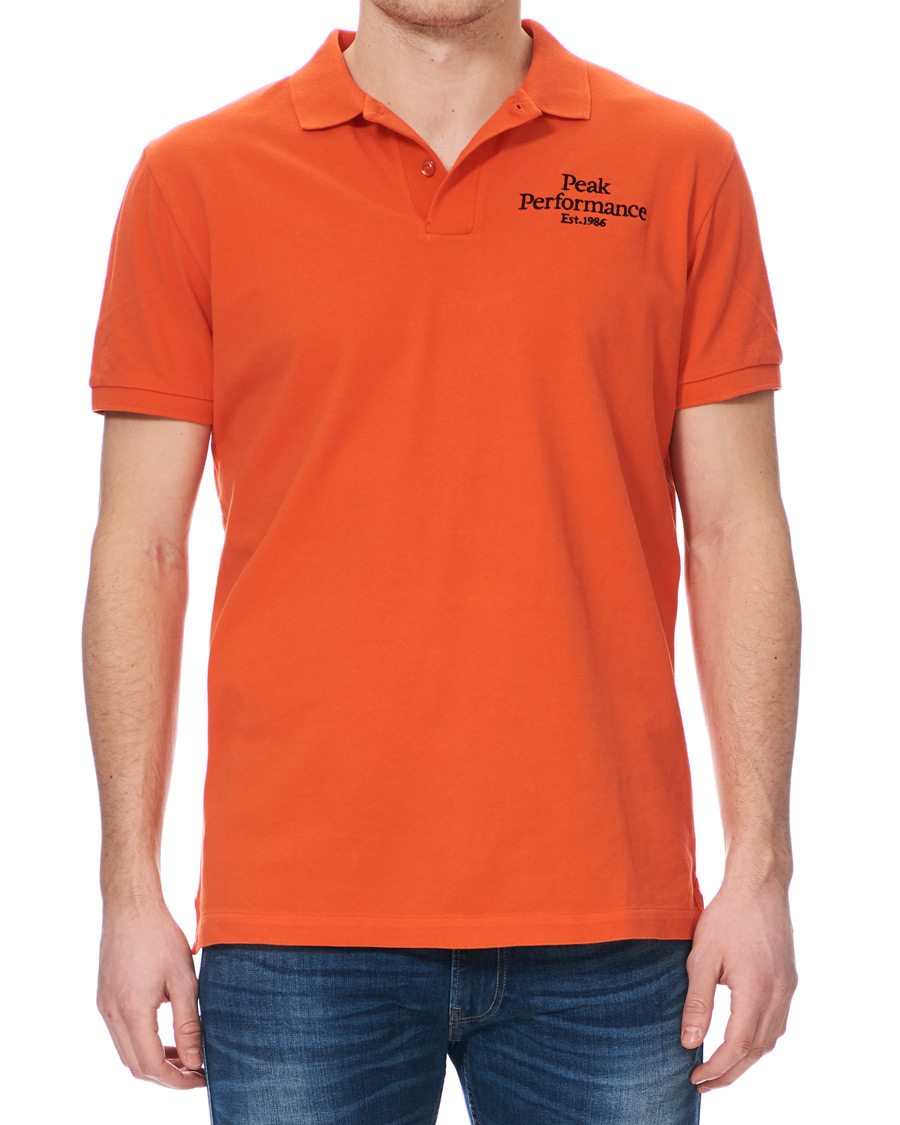 Herre | Polotrøjer | Peak Performance | Original Logo Polo Orange
