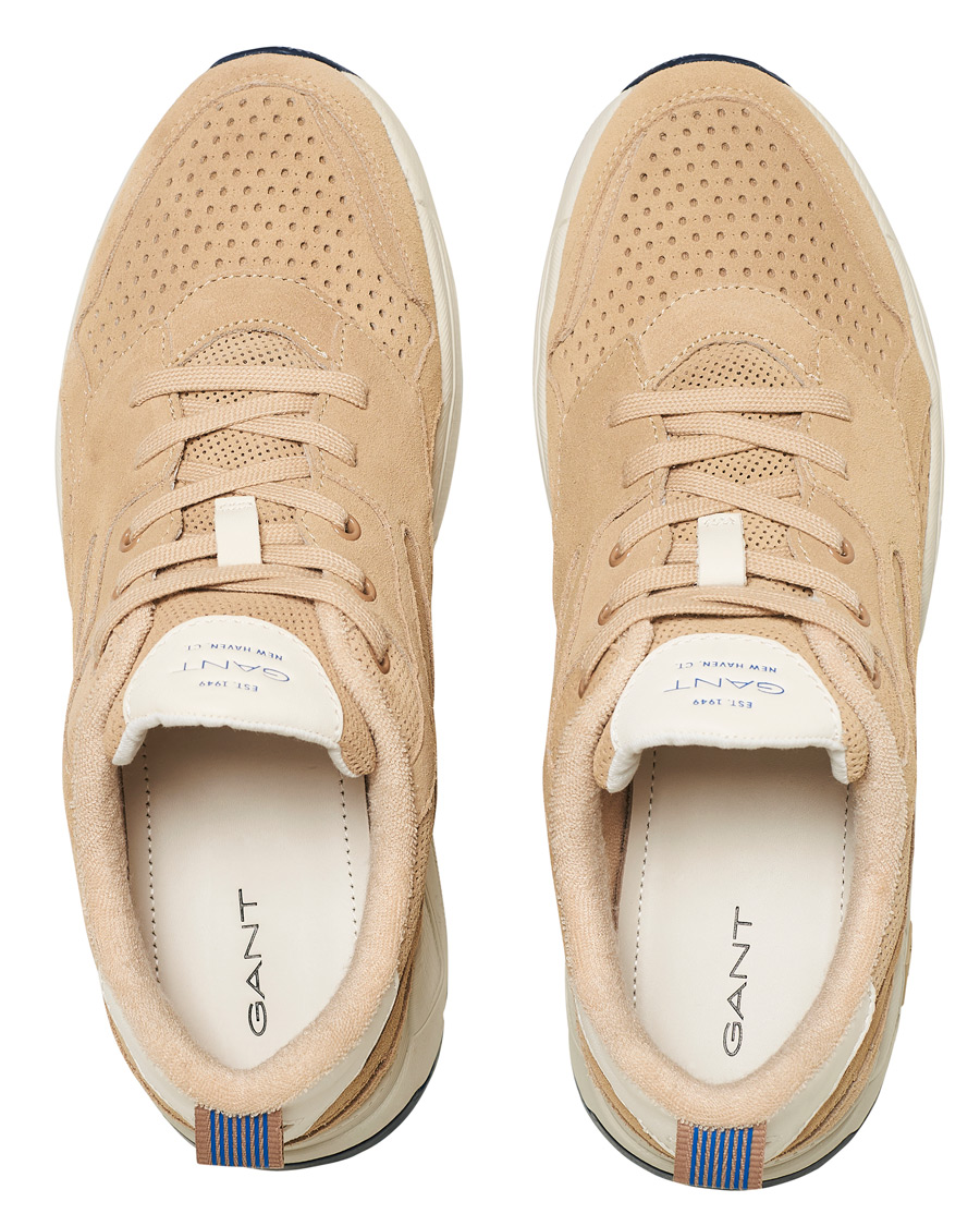 Herre | GANT Nicewill Perforated Sneaker Sand Suede | GANT | Nicewill Perforated Sneaker Sand Suede