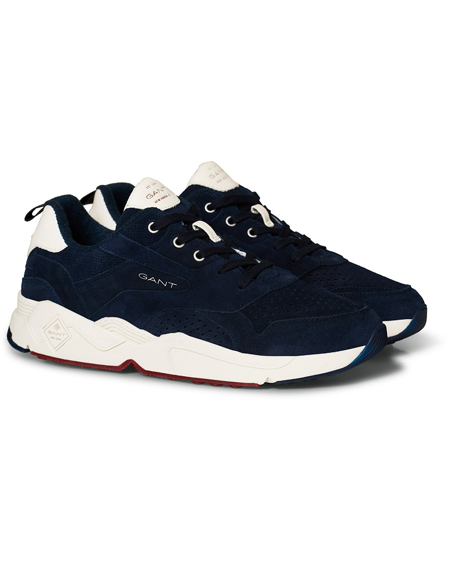 Herre | GANT Nicewill Perforated Sneaker Navy Suede | GANT | Nicewill Perforated Sneaker Navy Suede