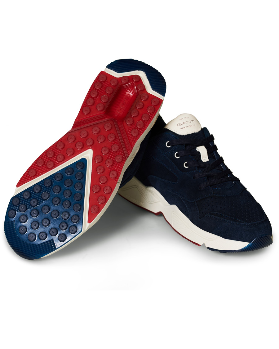 Herre | GANT Nicewill Perforated Sneaker Navy Suede | GANT | Nicewill Perforated Sneaker Navy Suede
