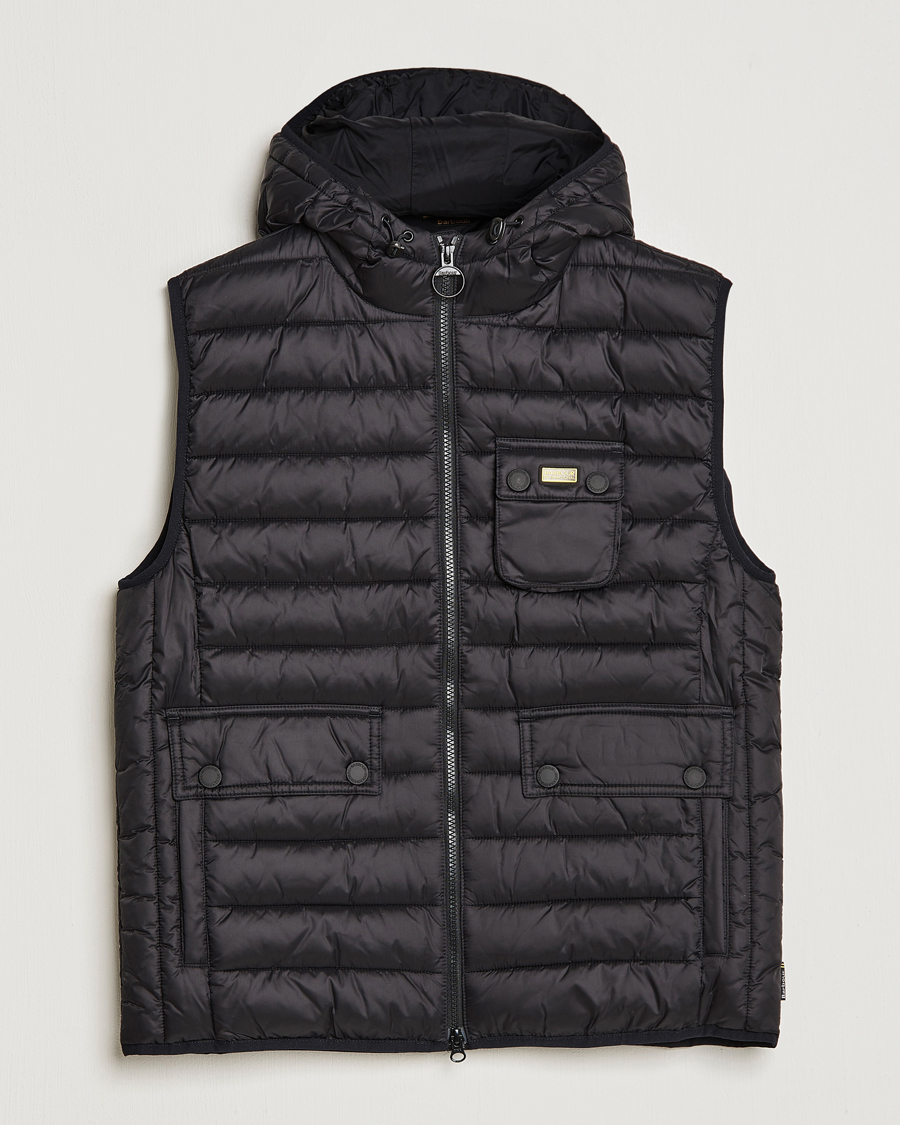 Herre | Jakker | Barbour International | Ouston Hooded Gilet Black