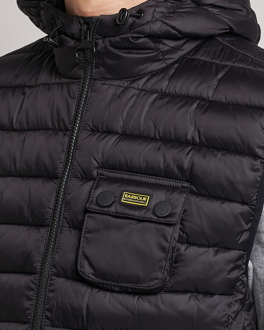 Herre | Jakker | Barbour International | Ouston Hooded Gilet Black