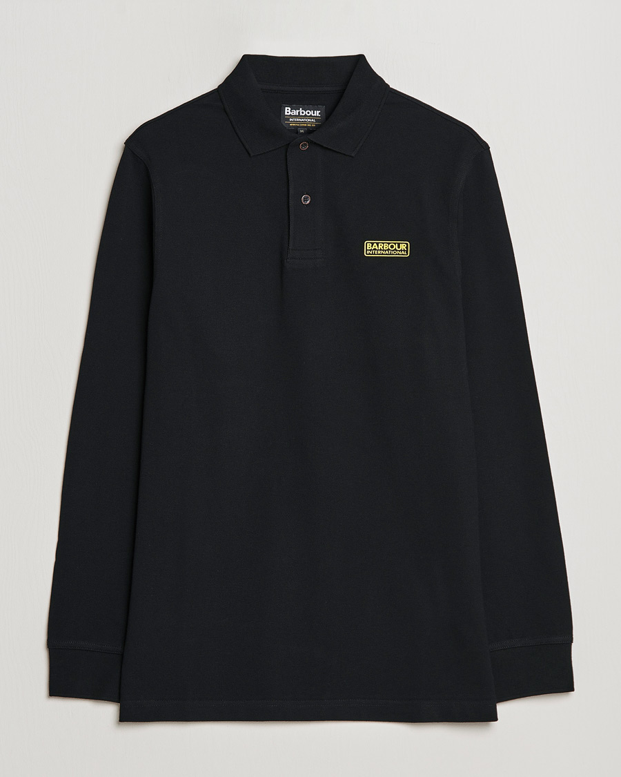 Herre | Trøjer | Barbour International | Essential Long Sleeve Polo Black