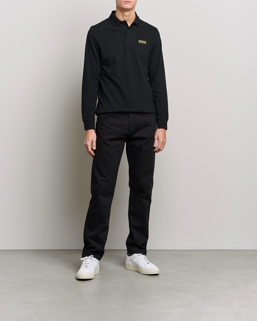 Herre | Trøjer | Barbour International | Essential Long Sleeve Polo Black