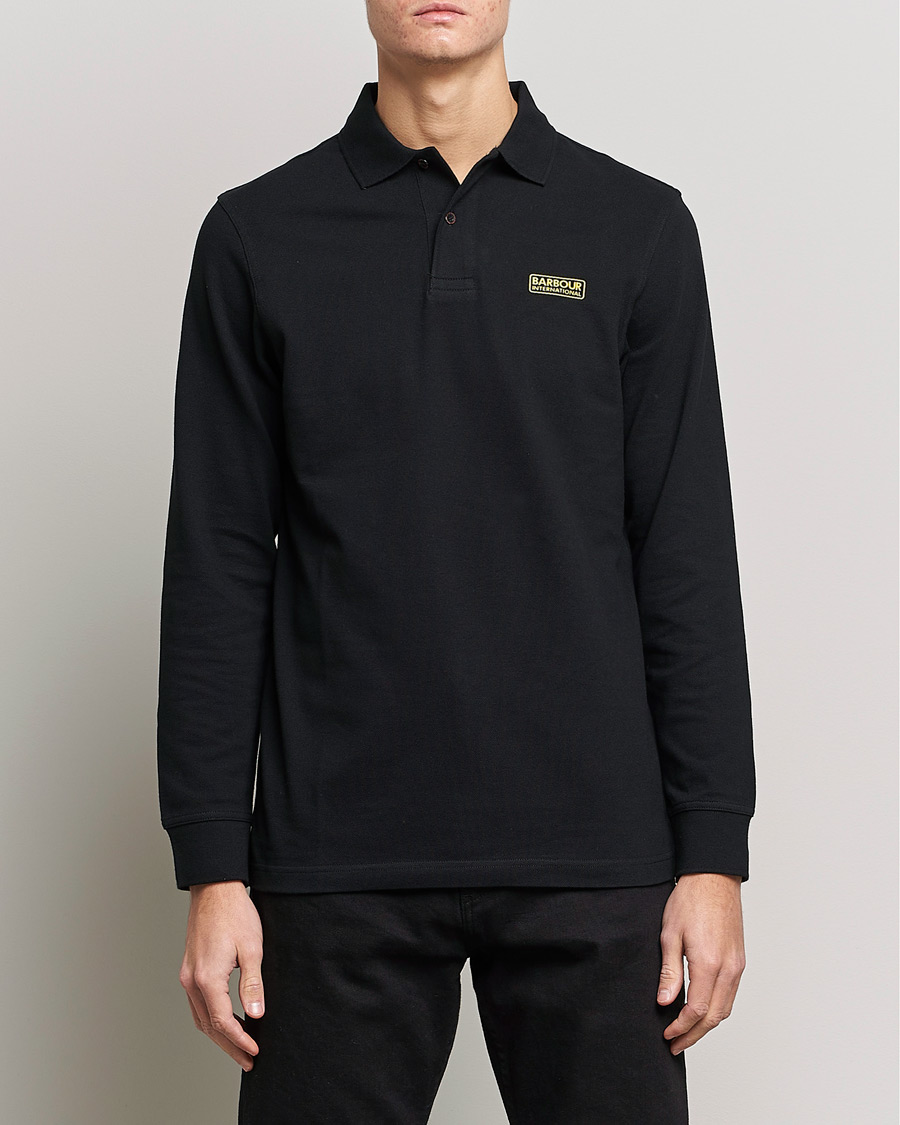 Herre | Trøjer | Barbour International | Essential Long Sleeve Polo Black