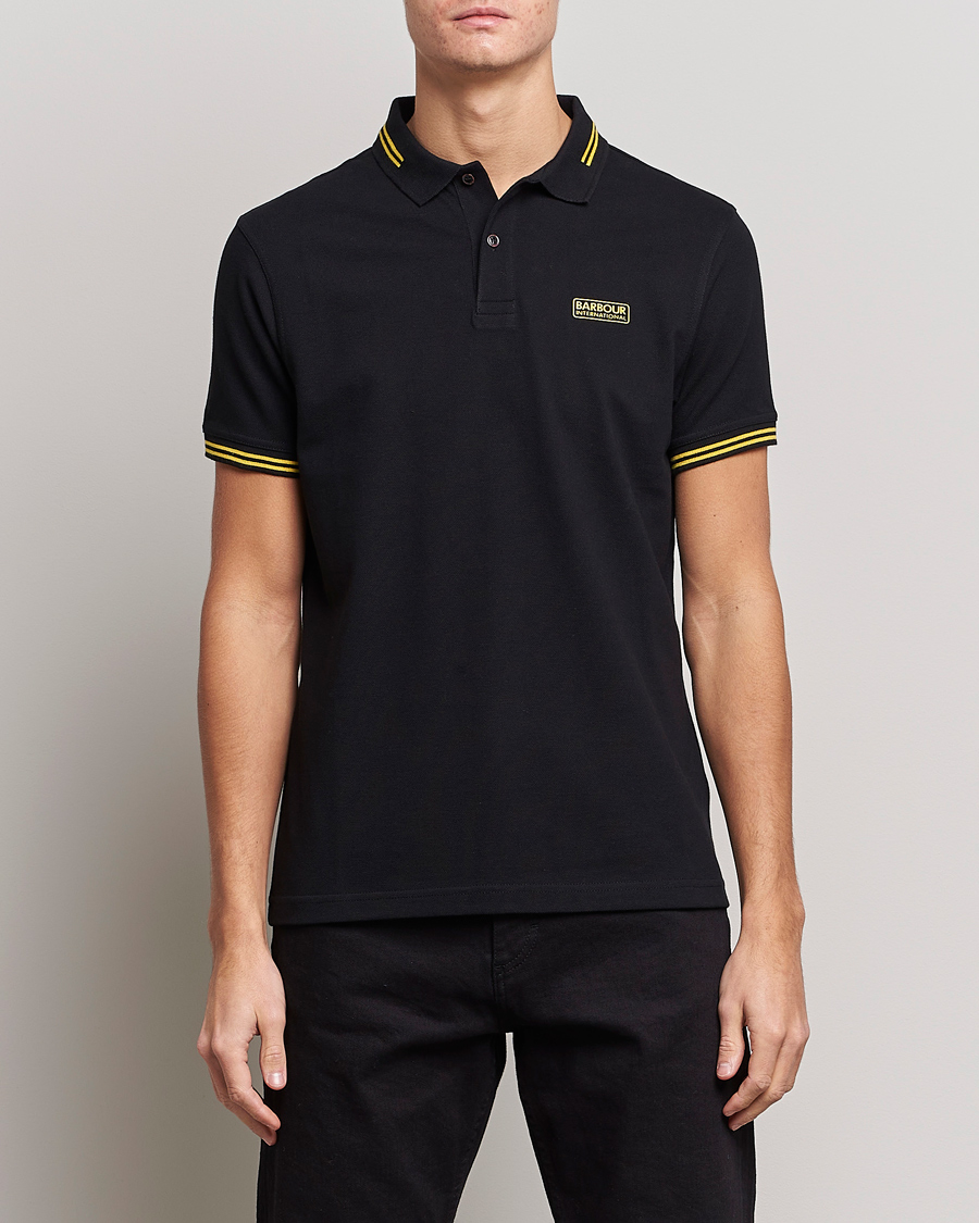 Herre |  | Barbour International | Essential Tipped Polo Black
