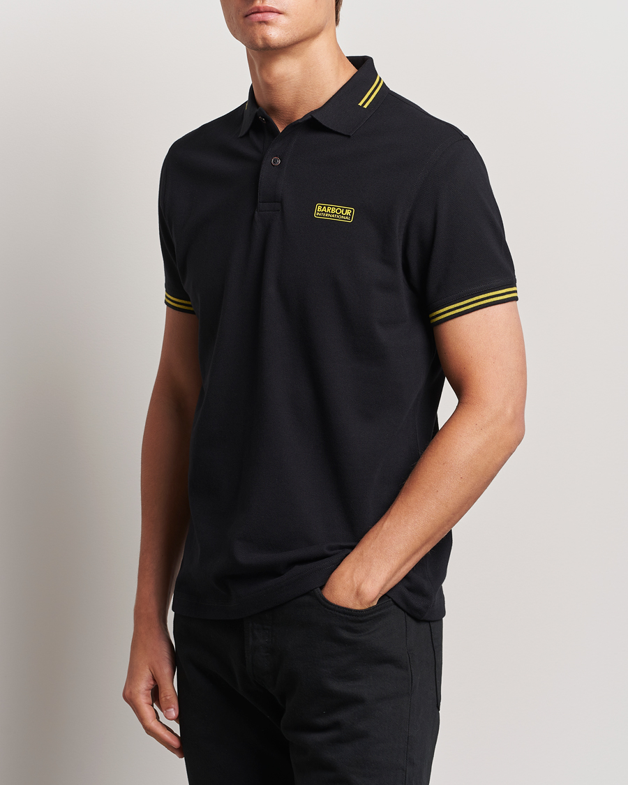 Herre | Kortærmede polotrøjer | Barbour International | Essential Tipped Polo Black