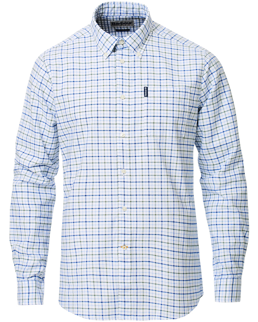 Herre | Skjorter | Barbour Lifestyle | Tailored Fit Check 17 Shirt White/Olive