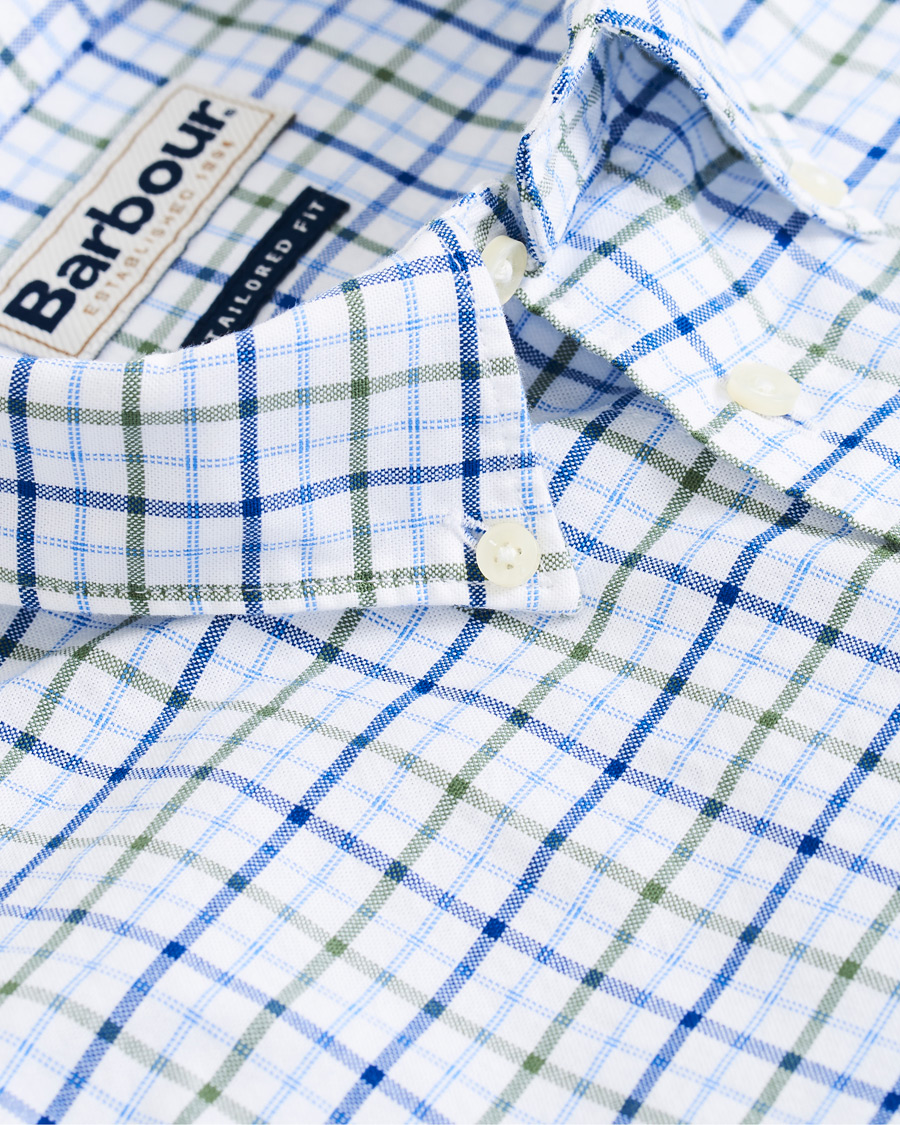Herre | Skjorter | Barbour Lifestyle | Tailored Fit Check 17 Shirt White/Olive