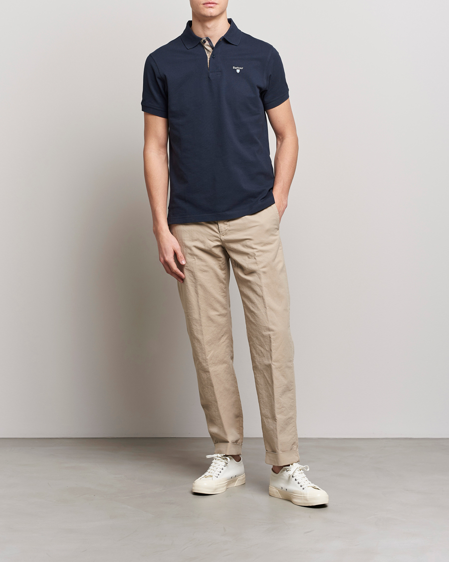 Herre | Polotrøjer | Barbour Lifestyle | Tartan Pique Polo Navy