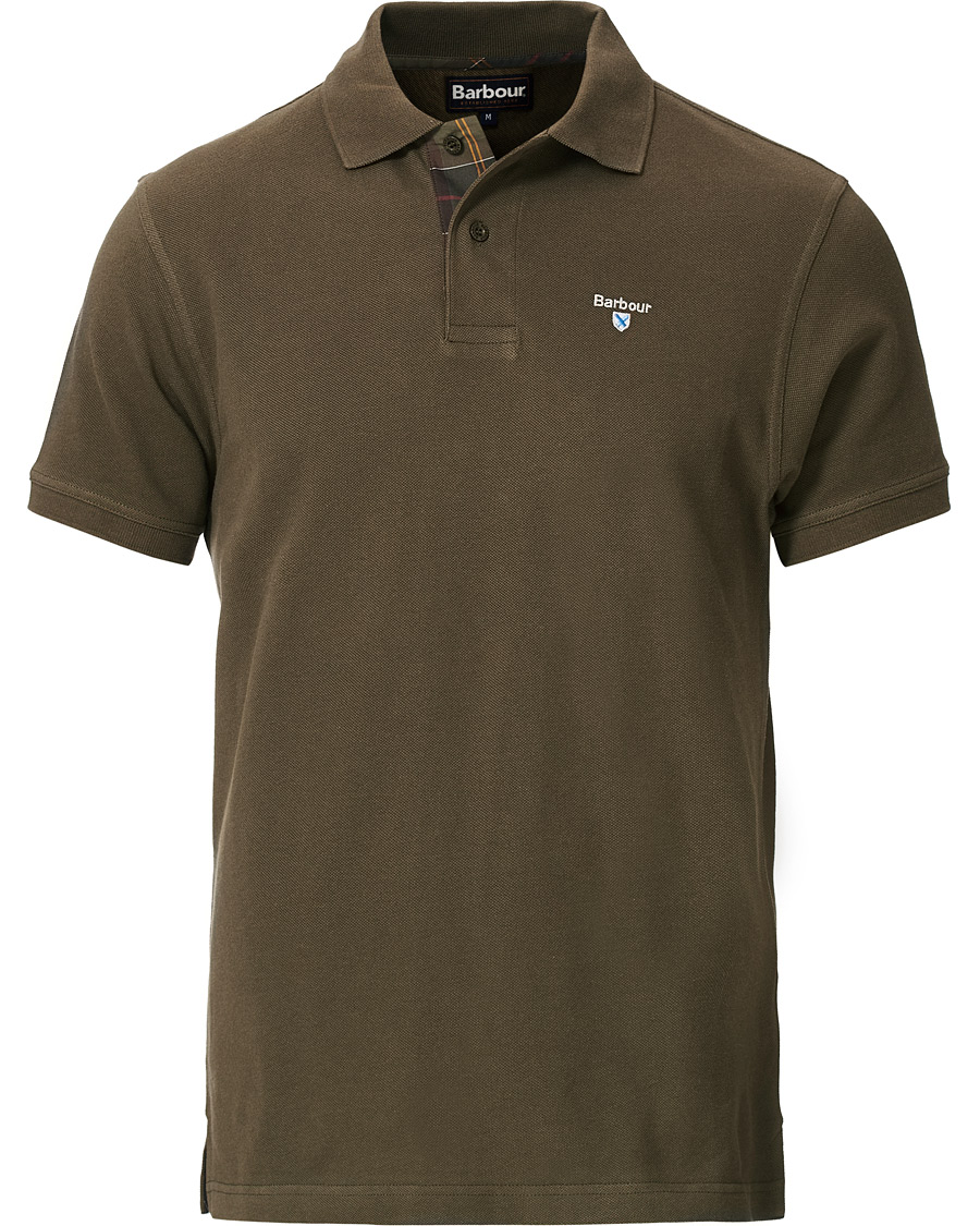 Herre | Polotrøjer | Barbour Lifestyle | Tartan Pique Polo Dark Olive