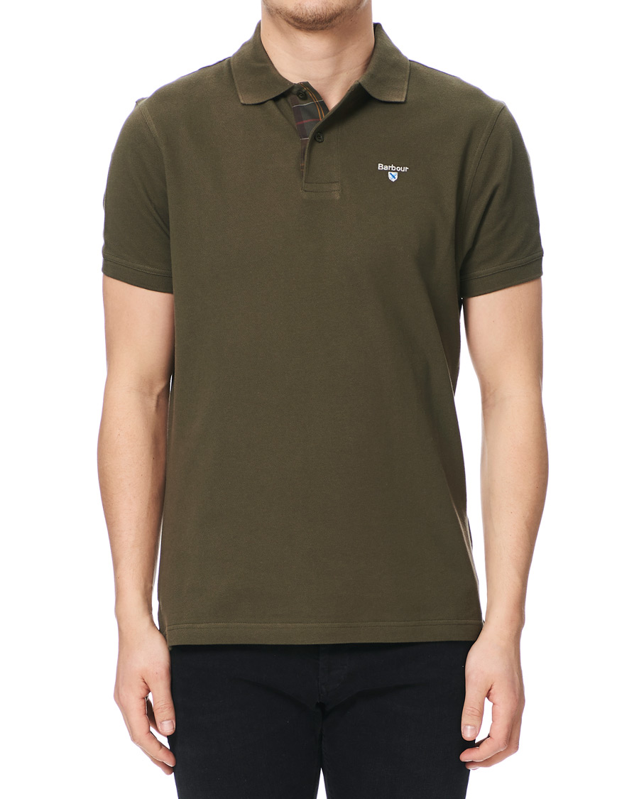 Herre | Polotrøjer | Barbour Lifestyle | Tartan Pique Polo Dark Olive