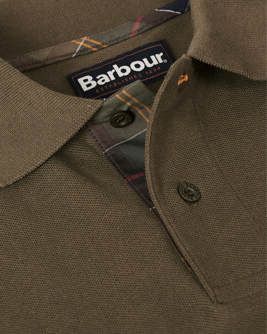 Herre | Polotrøjer | Barbour Lifestyle | Tartan Pique Polo Dark Olive