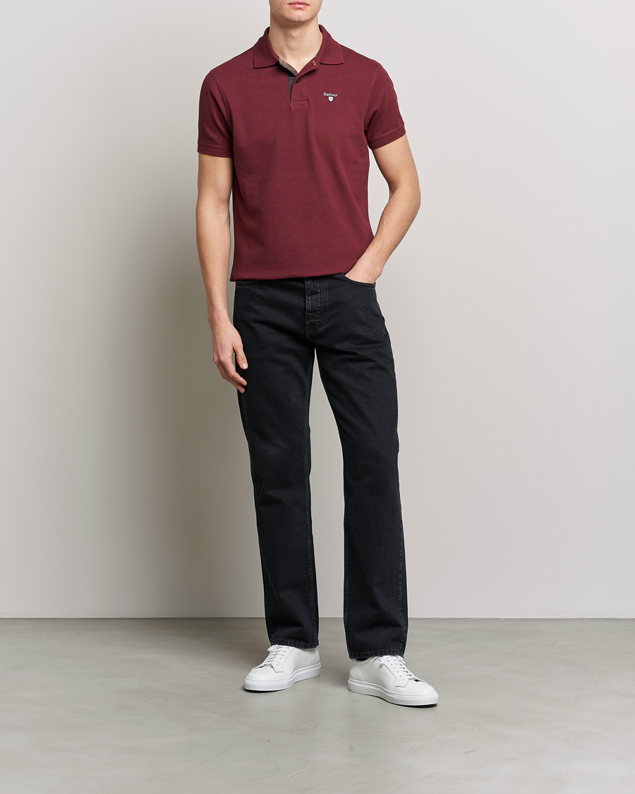 Herre | Polotrøjer | Barbour Lifestyle | Tartan Pique Polo Ruby