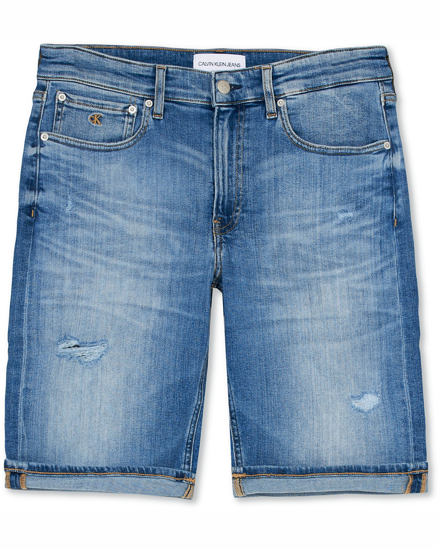 Herre | Shorts | Calvin Klein Jeans | Regular Fit Destroyed Shorts Bright Blue