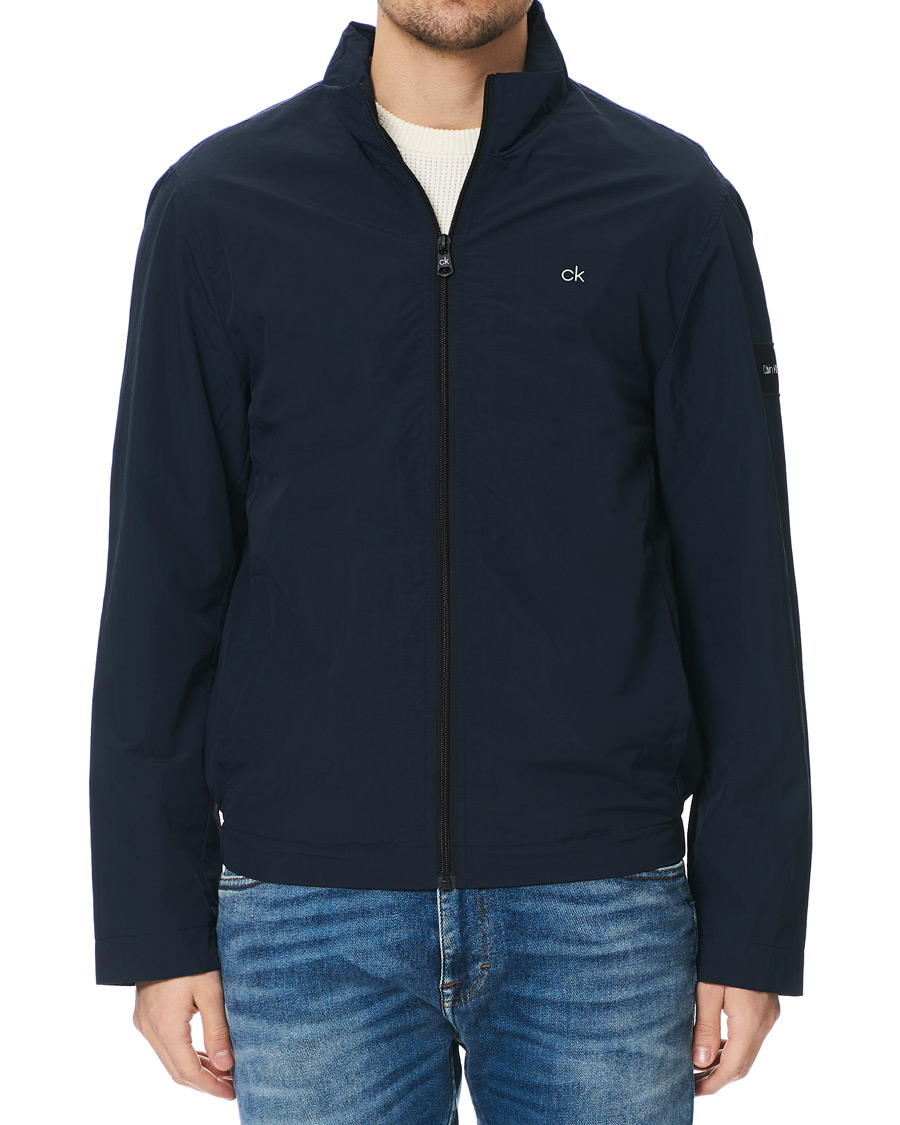 Herre | Jakker | Calvin Klein | Crinkle Nylon Blouson Jacket Navy