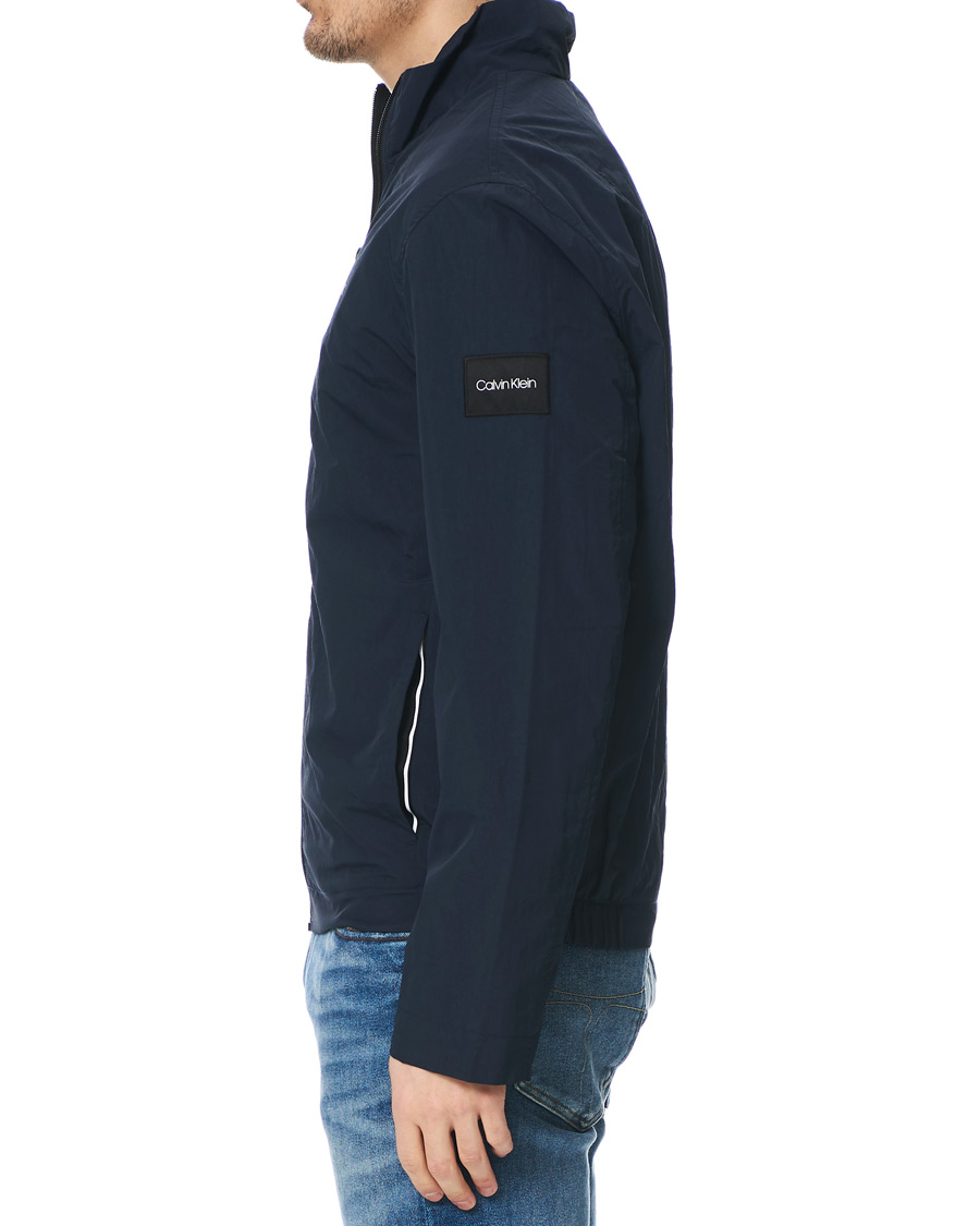 Herre | Jakker | Calvin Klein | Crinkle Nylon Blouson Jacket Navy