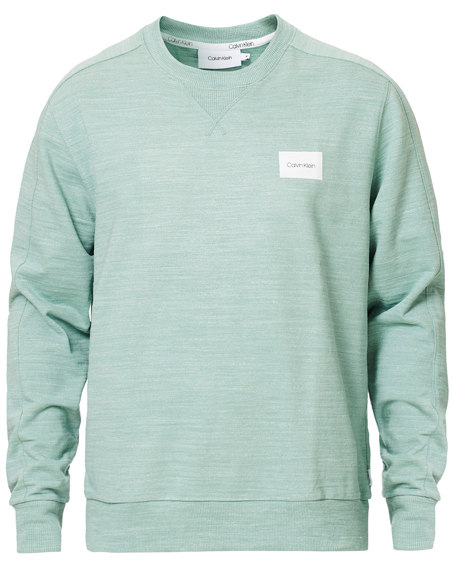 Herre | Trøjer | Calvin Klein | Mouline Chest Logo Crew Neck Sweatshirt Granite Green