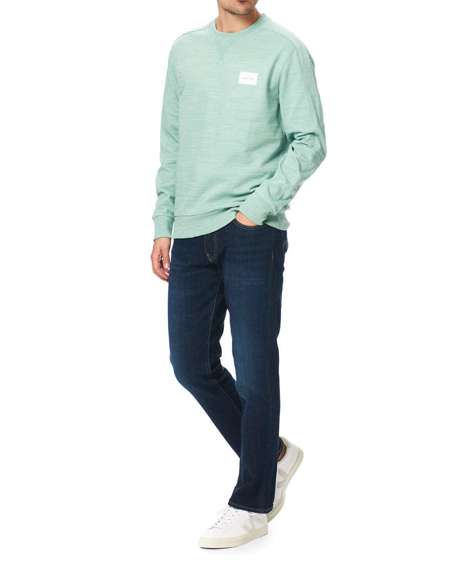 Herre | Trøjer | Calvin Klein | Mouline Chest Logo Crew Neck Sweatshirt Granite Green