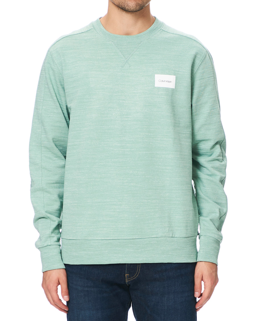 Herre | Trøjer | Calvin Klein | Mouline Chest Logo Crew Neck Sweatshirt Granite Green