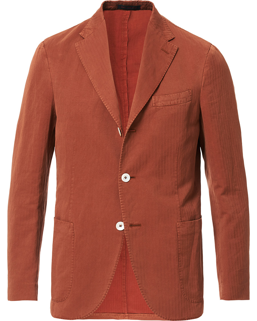 Herre | Blazere & jakker | The Gigi | Linen Herringbone Blazer Orange