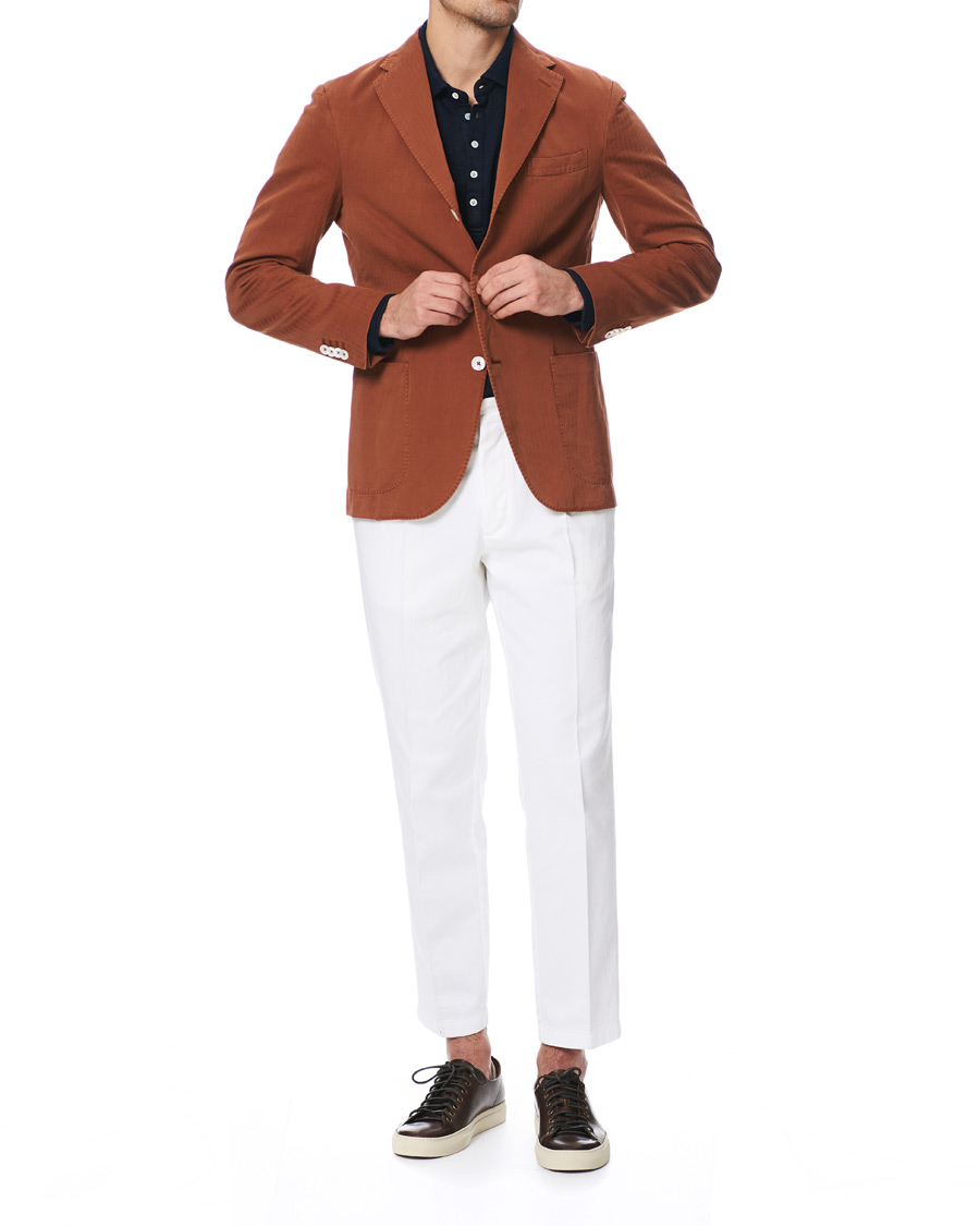 Herre | Blazere & jakker | The Gigi | Linen Herringbone Blazer Orange