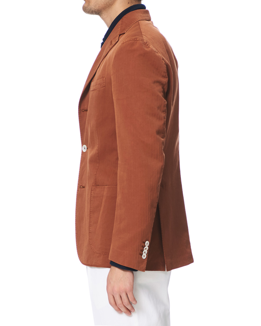 Herre | Blazere & jakker | The Gigi | Linen Herringbone Blazer Orange