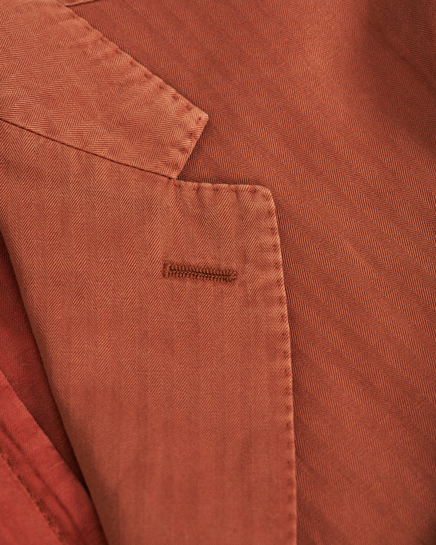 Herre | Blazere & jakker | The Gigi | Linen Herringbone Blazer Orange